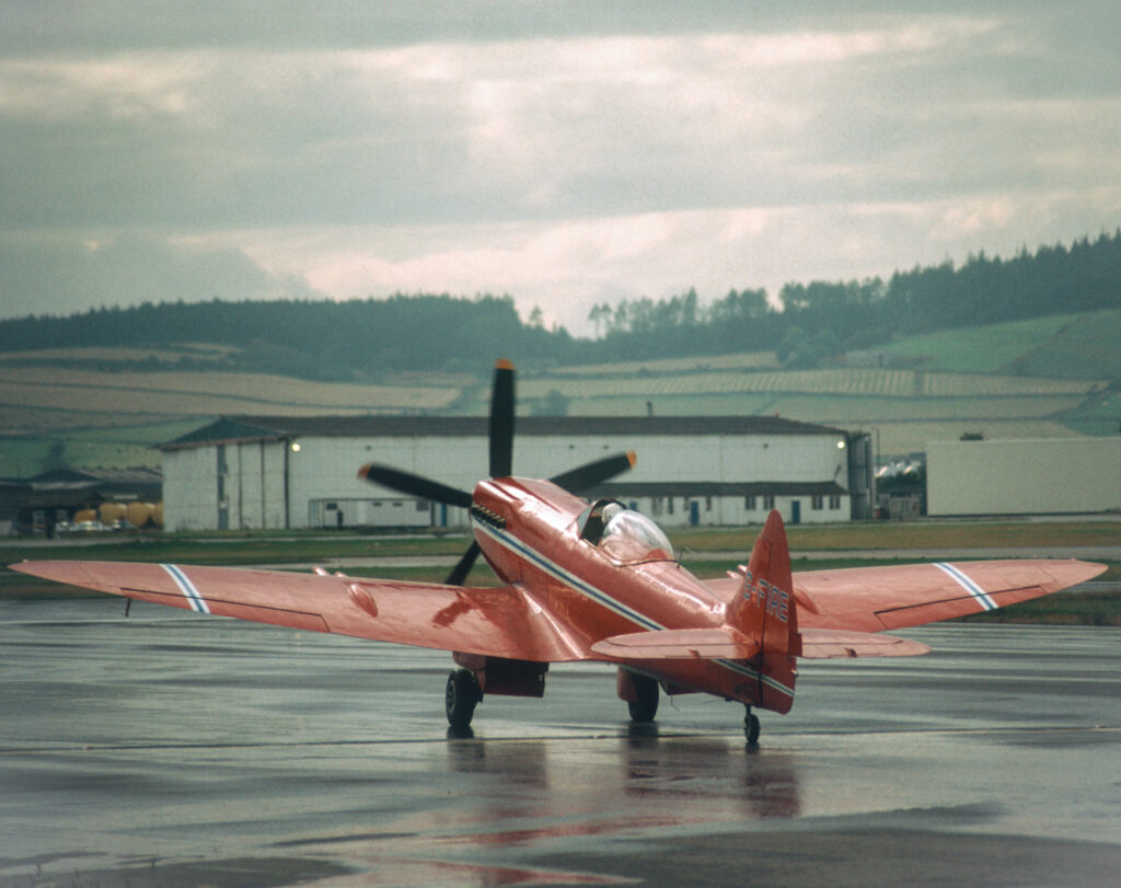 Spitfire Mk XIV G-FIRE at Aberdeen Airport