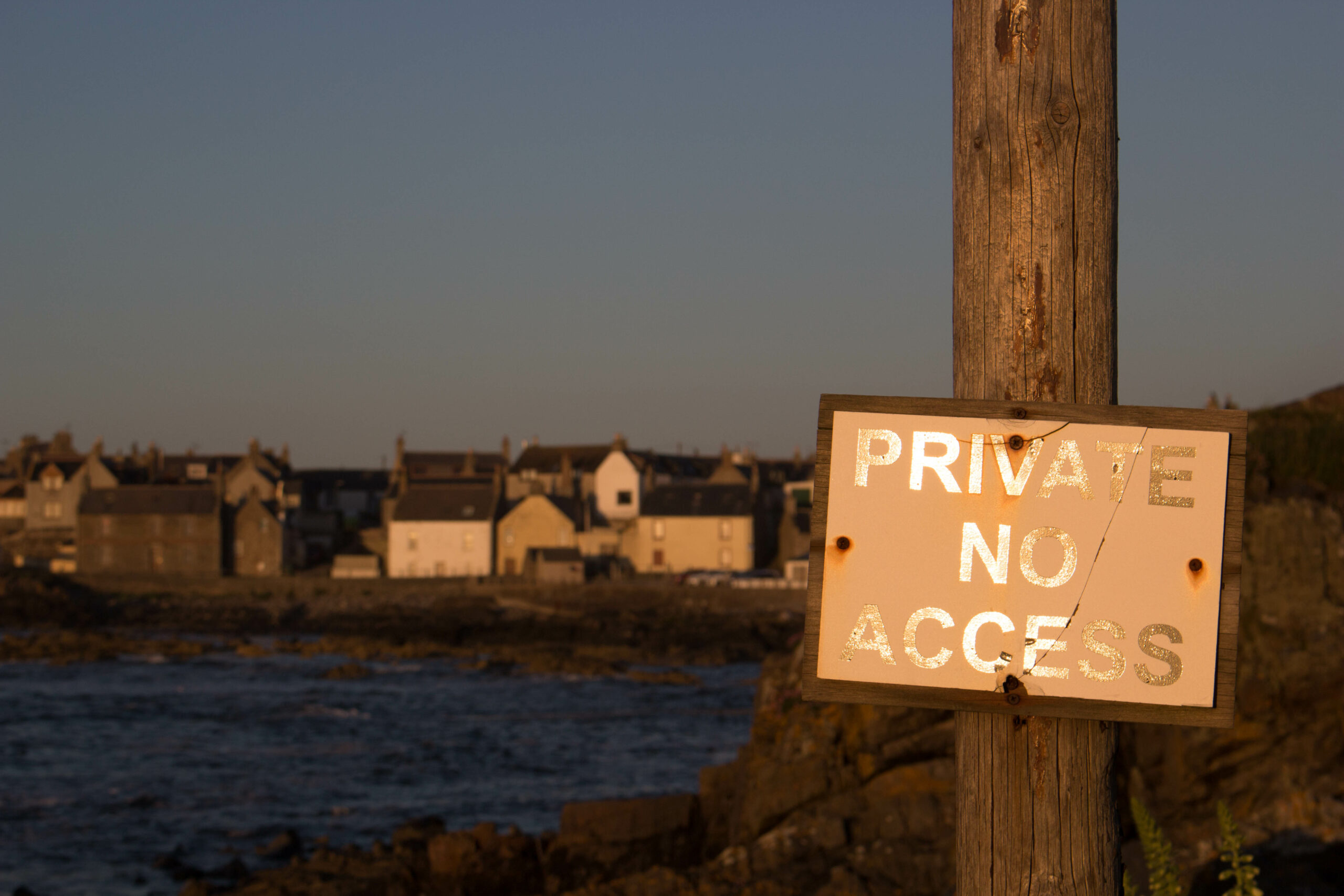 Private No Access Sign, Whitehills
