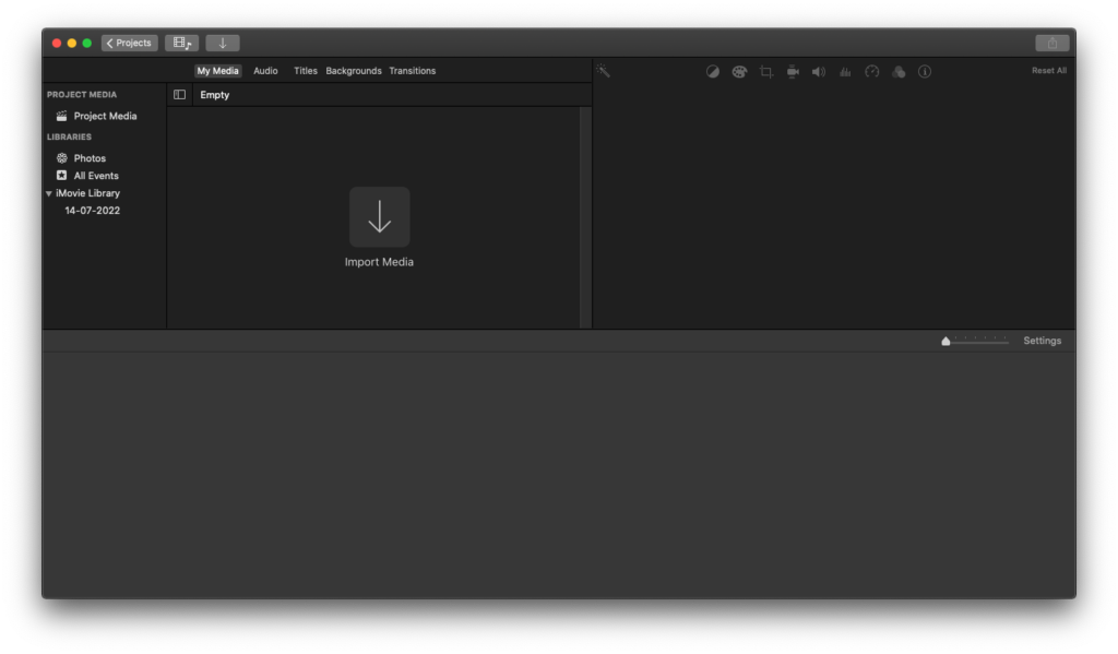 IMovie Project Screen 1024x599 