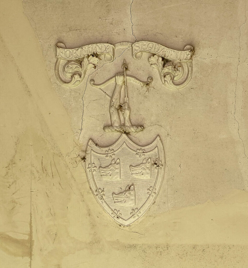 Gordon Family Coat-of-Arms on the Ceiling at the North Lodge, Fyvie